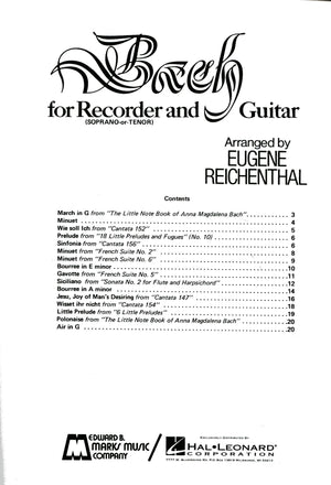 Bach for Recorder and Guitar