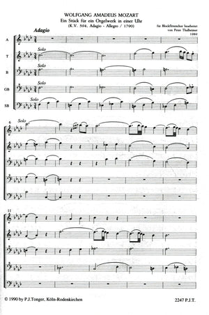 A piece for an Organ in a Clock