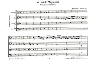 Versos de Magnificat, Versos del Sexto tono, 1578