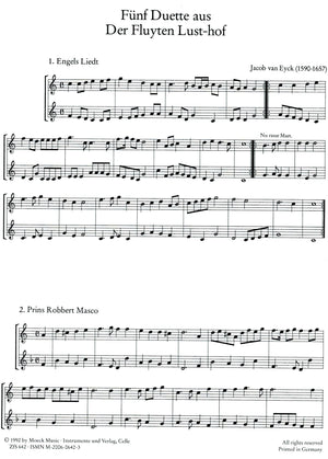 Five Duets from Der Fluyten Lust-Hof