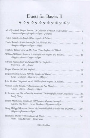 Duets for Basses Vol II: English and German Baroque