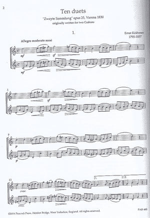 Ten duets "Zweyte Sammlung" opus 25, Vienna 1830