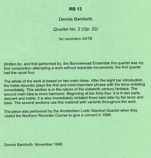 Quartet 2 Op. 22