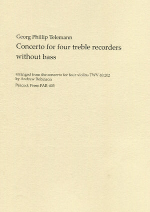 Concerto for Four Treble Recorders without bass