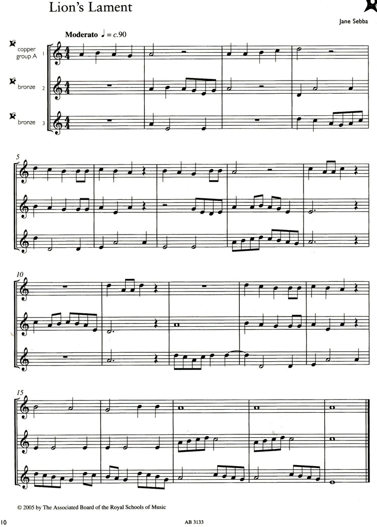 Music Medals: Copper Recorder Ensemble Pieces