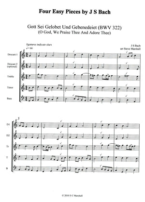 Four easy pieces by J.S. Bach