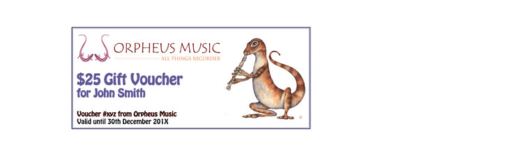 Orpheus Music Gift Voucher $25