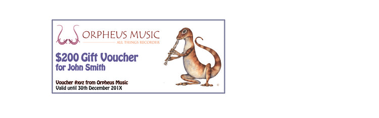 Orpheus Music Gift Voucher $200