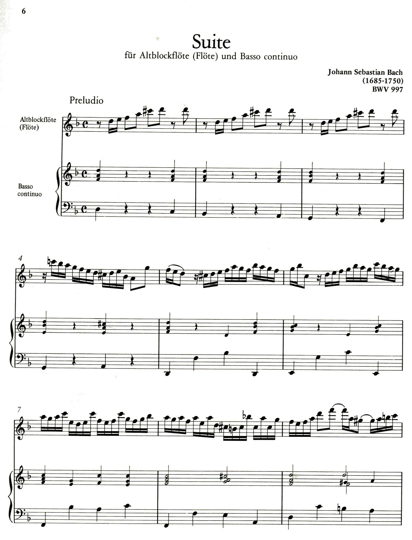 Suite BWV 997