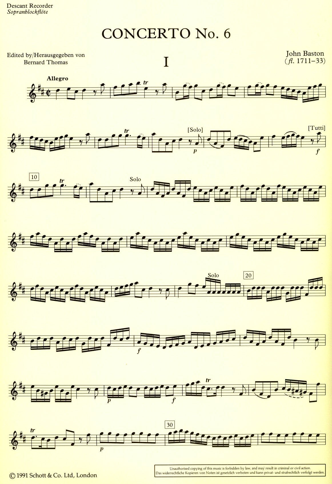 Concerto No6 in D Major