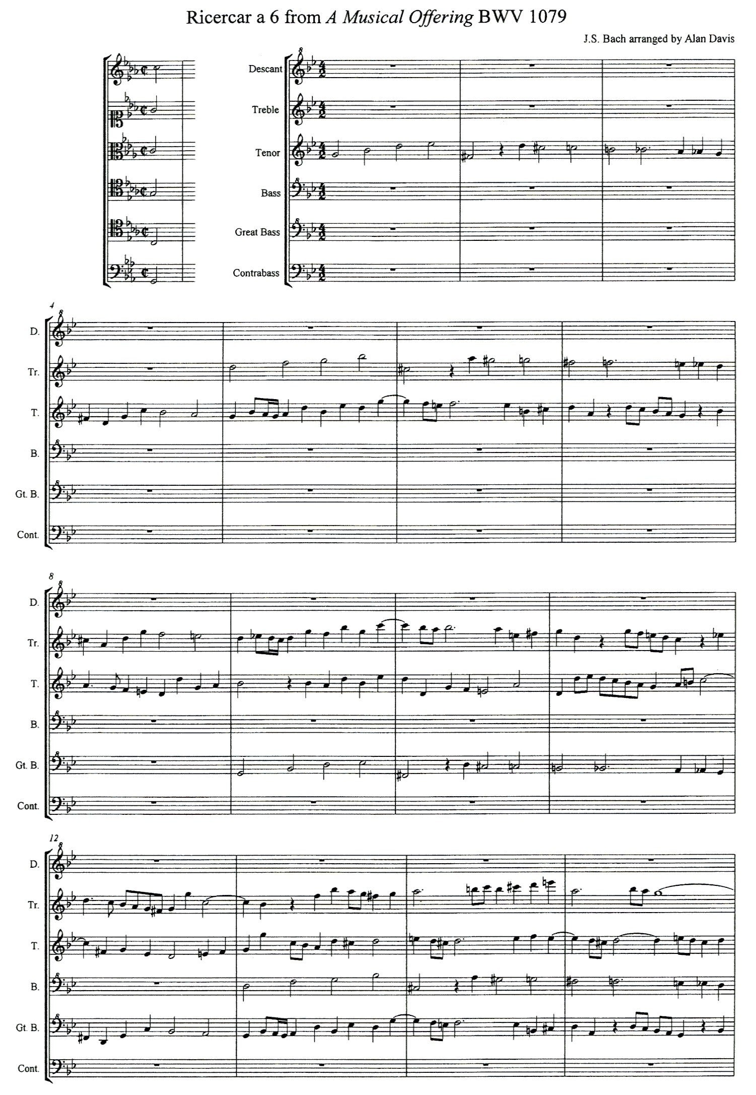 Ricercar a 6 in g minor BWV1079