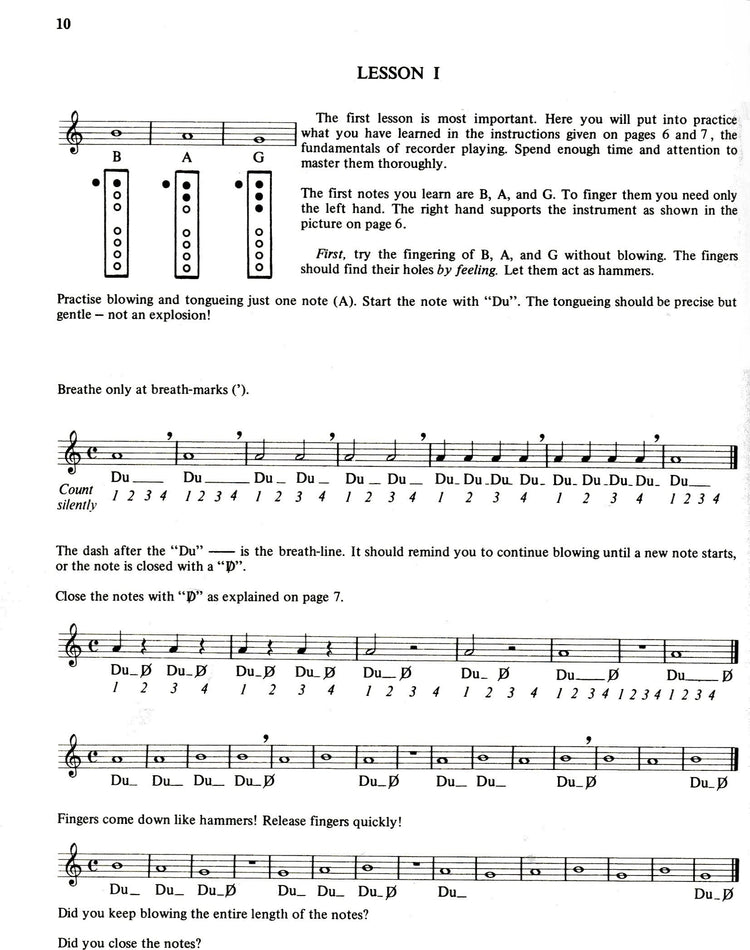 The Trapp Family Recorder Method Book 1