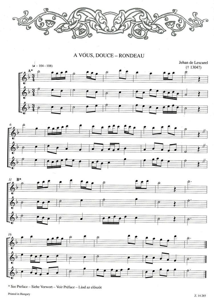 Chamber Music for Three Treble Recorders