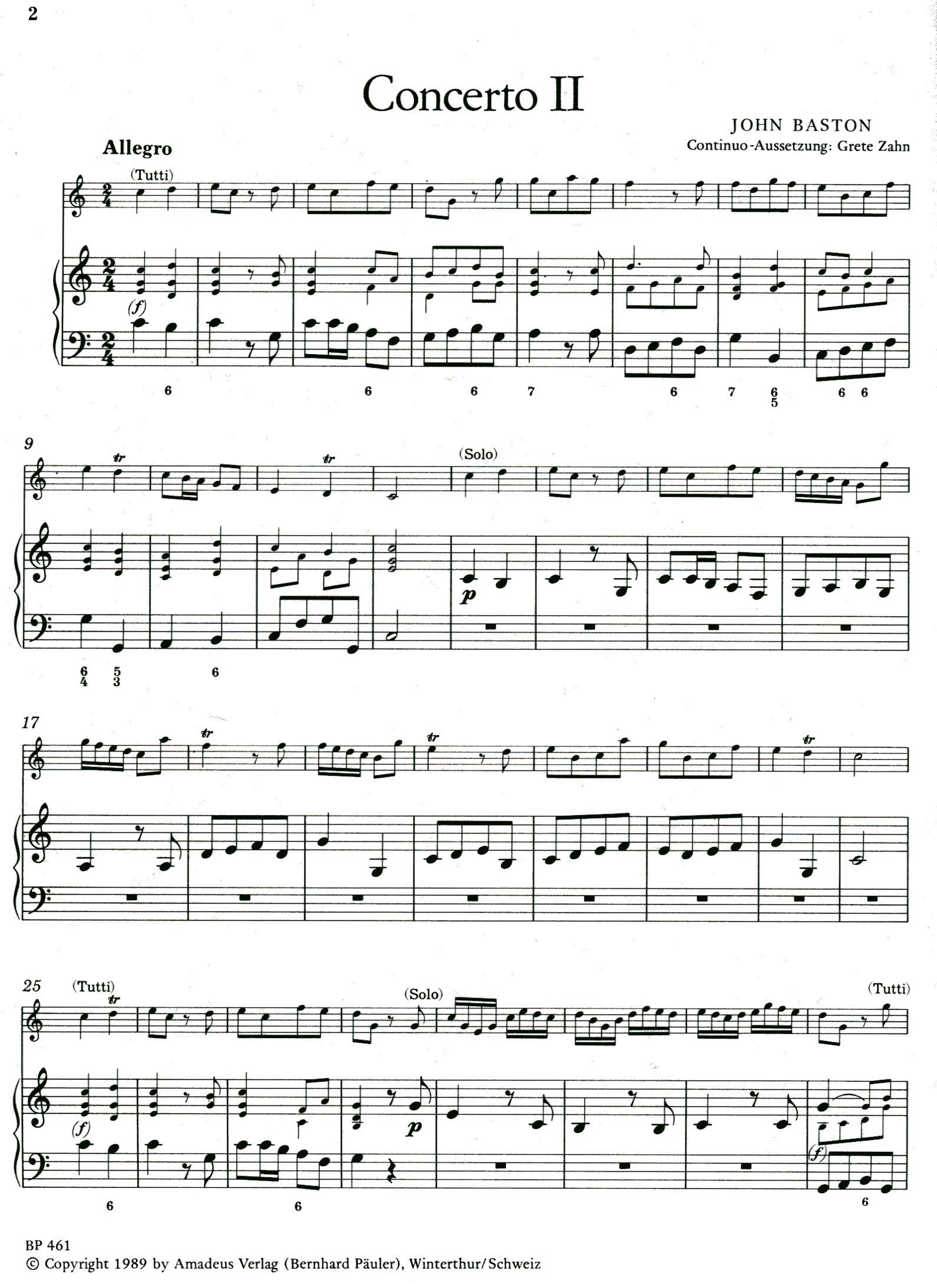 Concerto no 2 in C Major