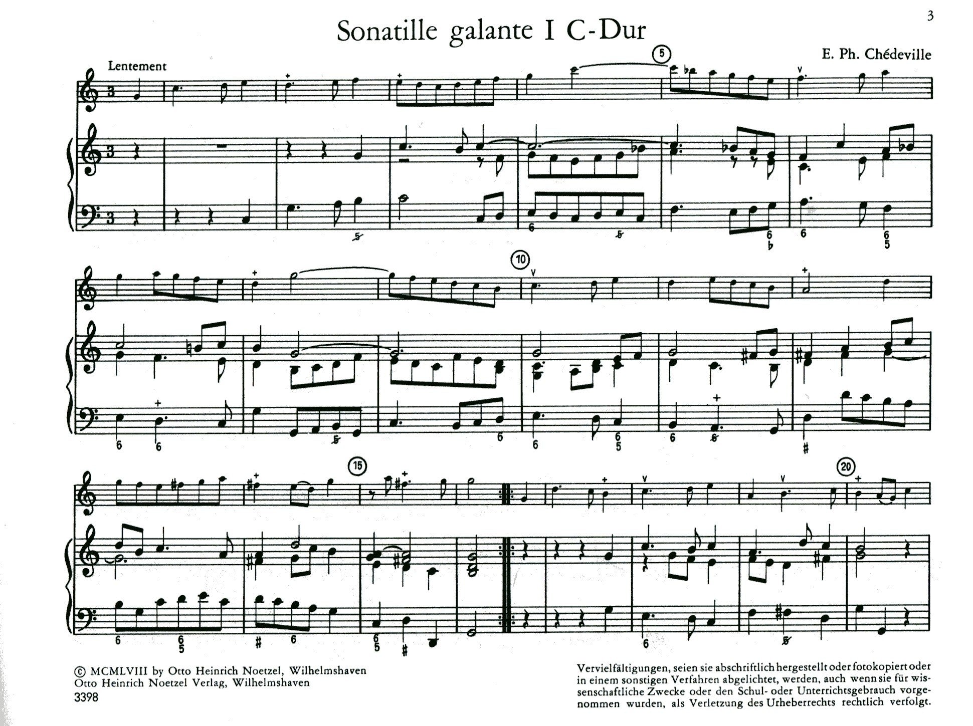 Sonatilles galantes Op 6 Nos 1-3