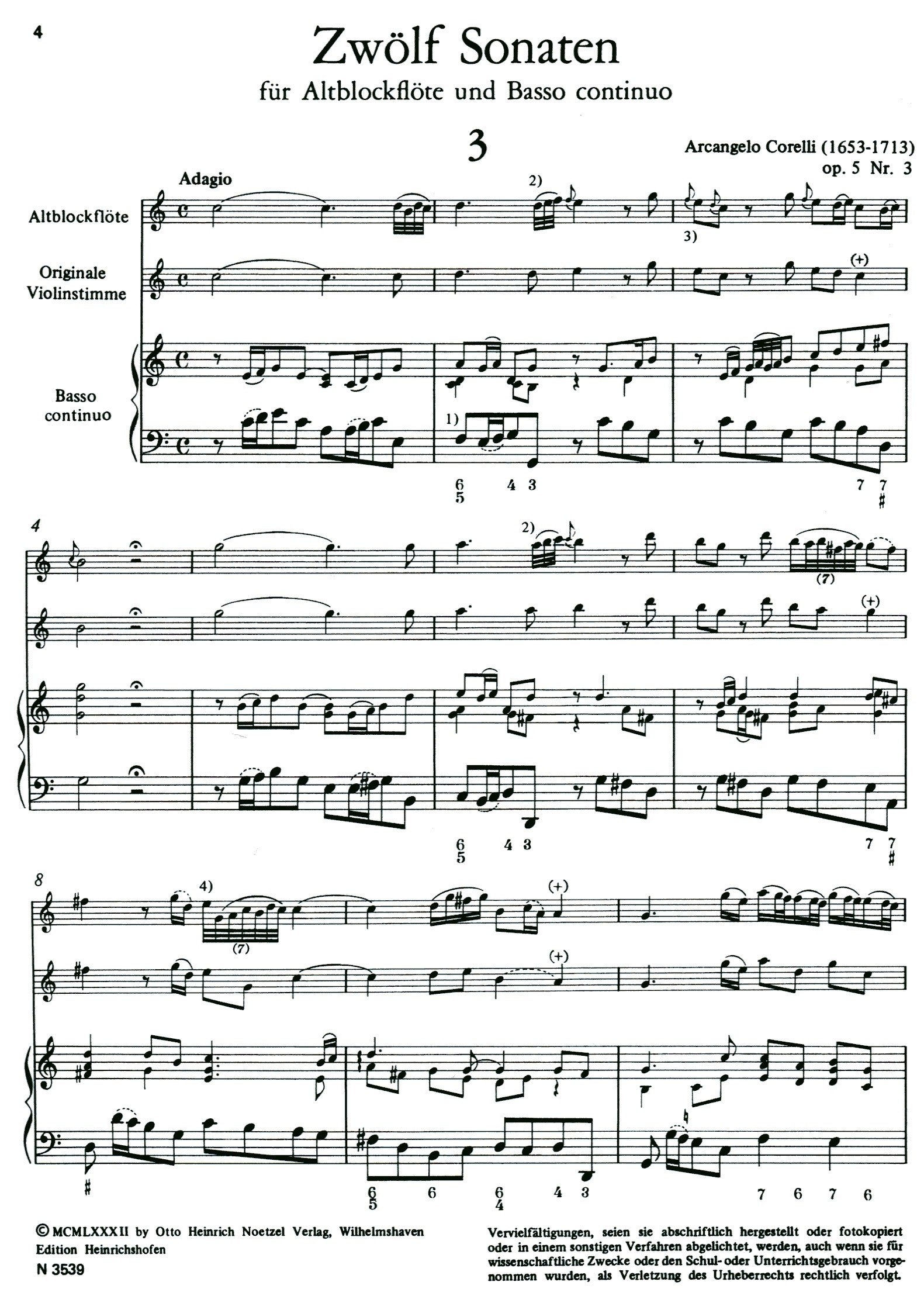 12 Sonatas Op 5  Nos 3 and 4 Vol II