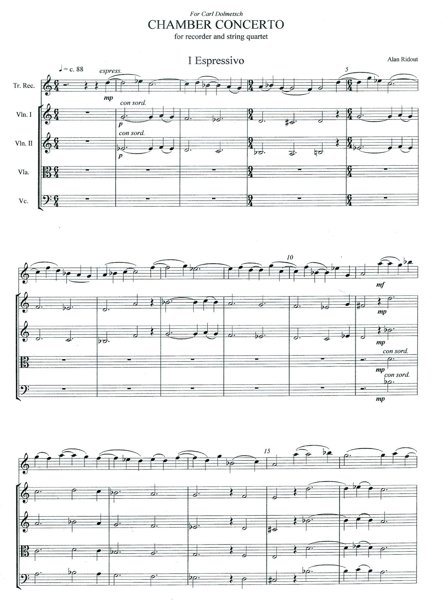 Chamber Concerto (String Quartet)