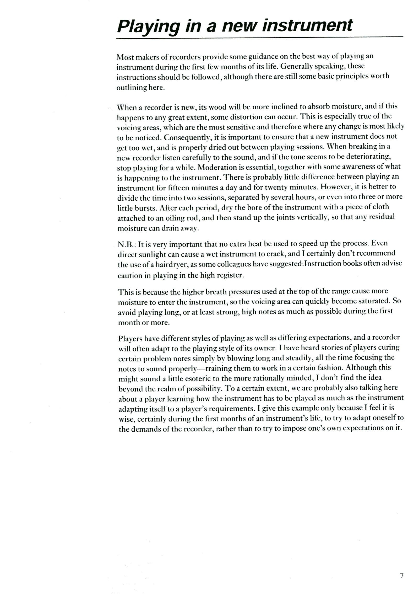 The Recorder A Basic Workshop Manual