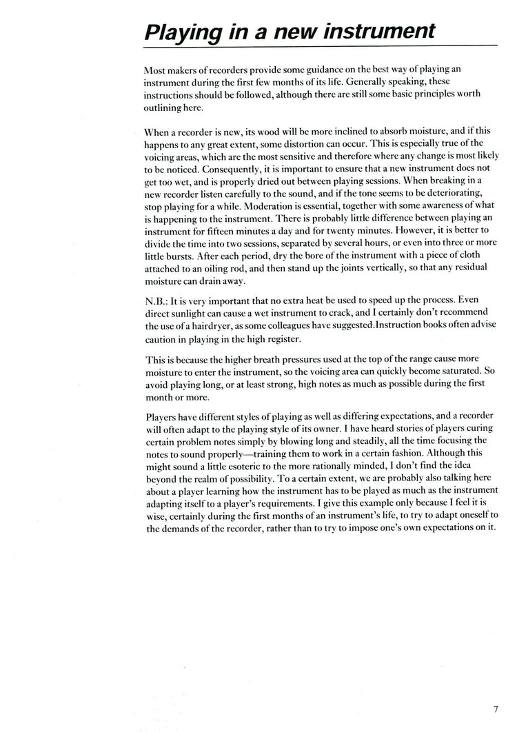 The Recorder A Basic Workshop Manual
