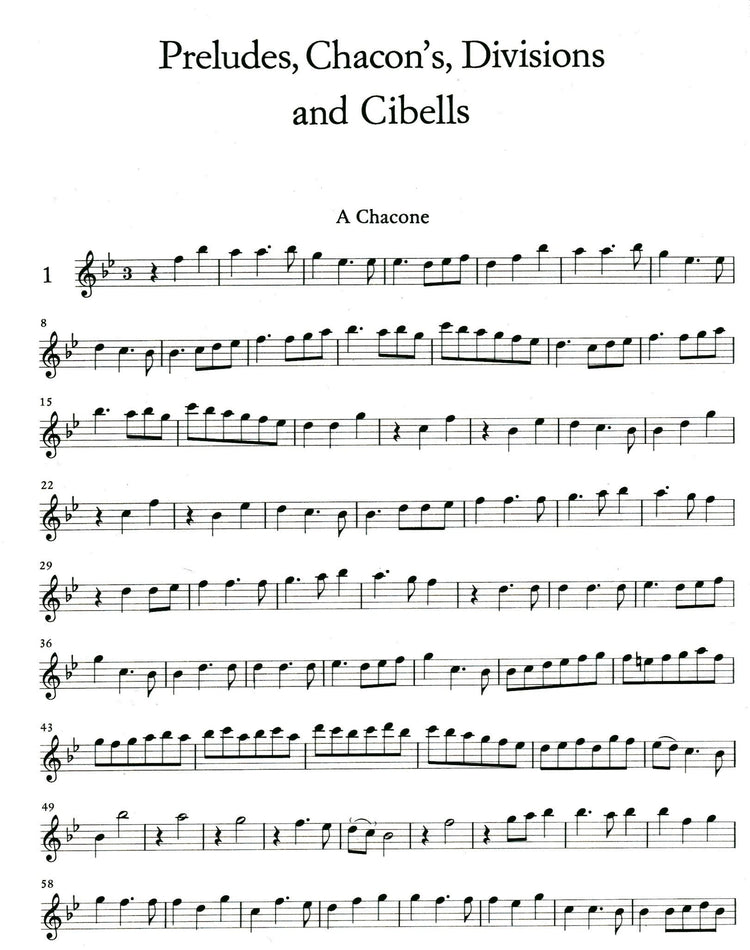 Preludes, Chacon's, Divisions and Cibells