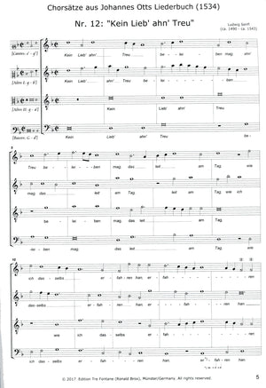 Choral movements from Johannes Otts' Songbook