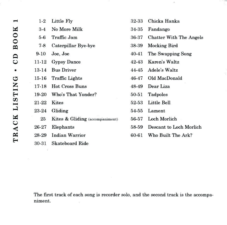 Recorder from the Beginning Book 1 CD