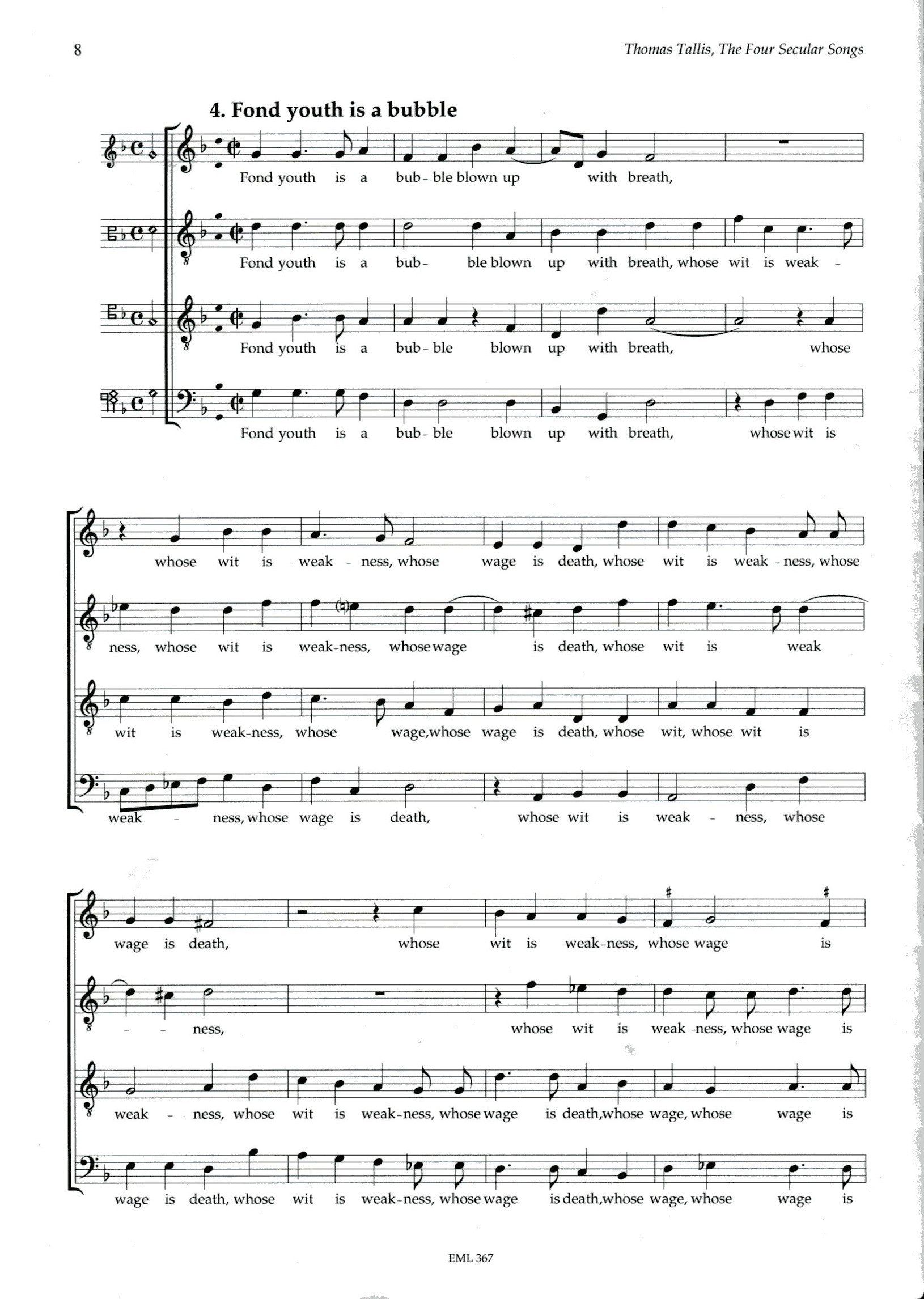 The Four Secular Songs