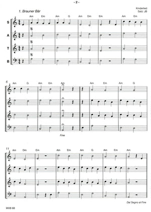 New Song Book for Recorder Quartet