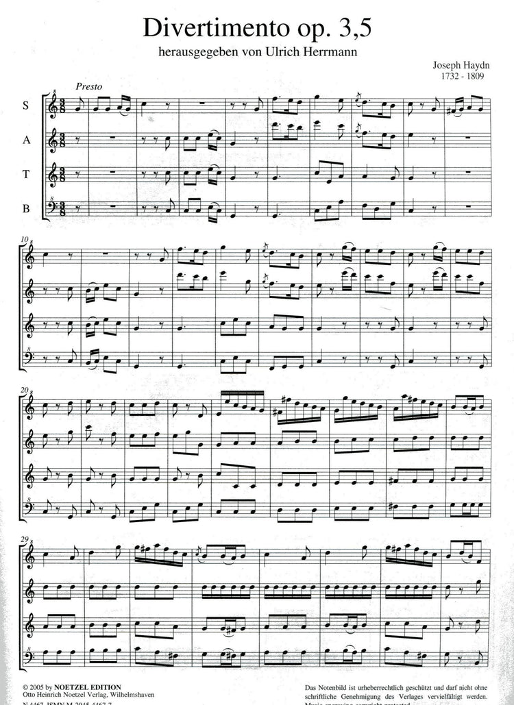 Divertimento Op.3 No.5