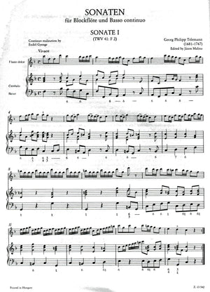 Sonatas for Alto recorder and Basso continuo