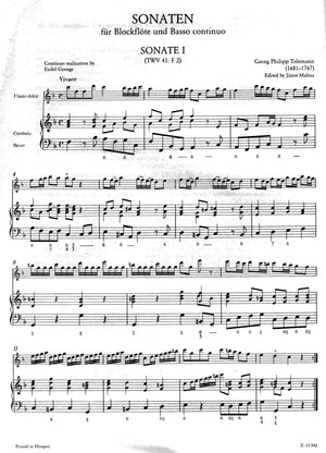 Sonatas for Alto recorder and Basso continuo