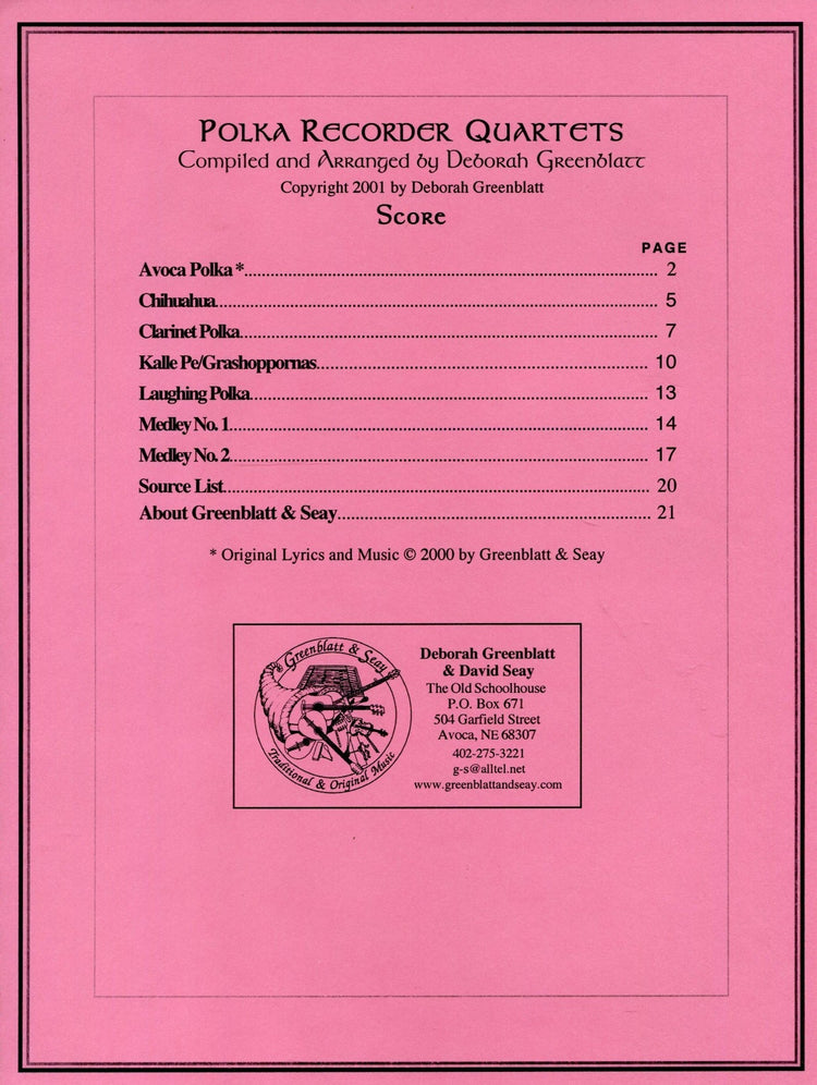 Polka Recorder Quartets
