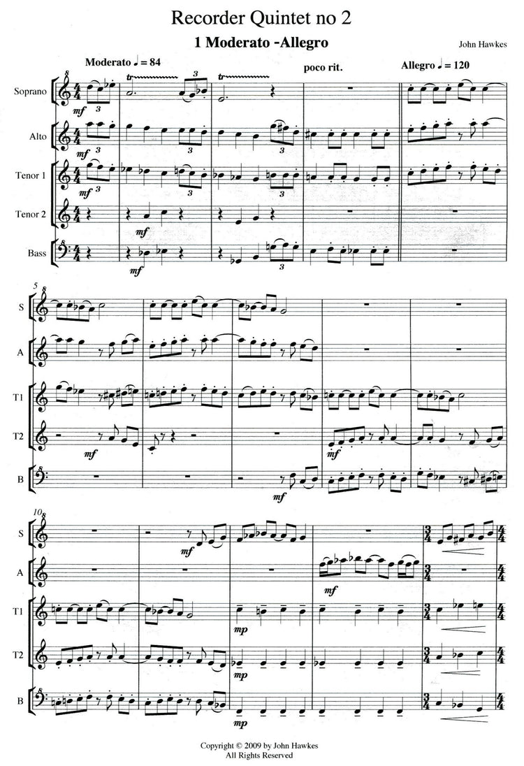 Recorder Quintet No.2