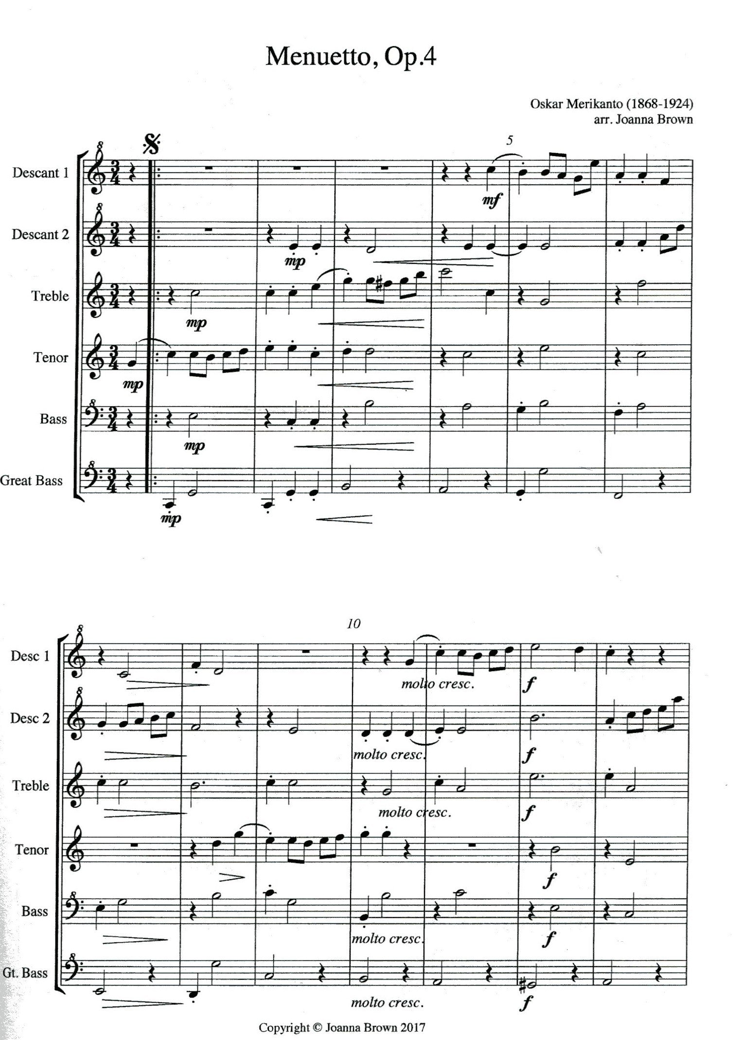 Menuetto Op. 4 & Valse Lente Op.33