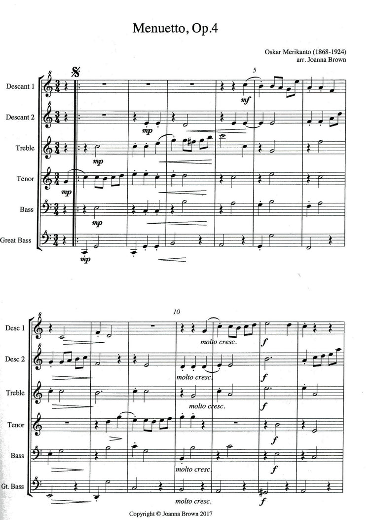 Menuetto Op. 4 & Valse Lente Op.33