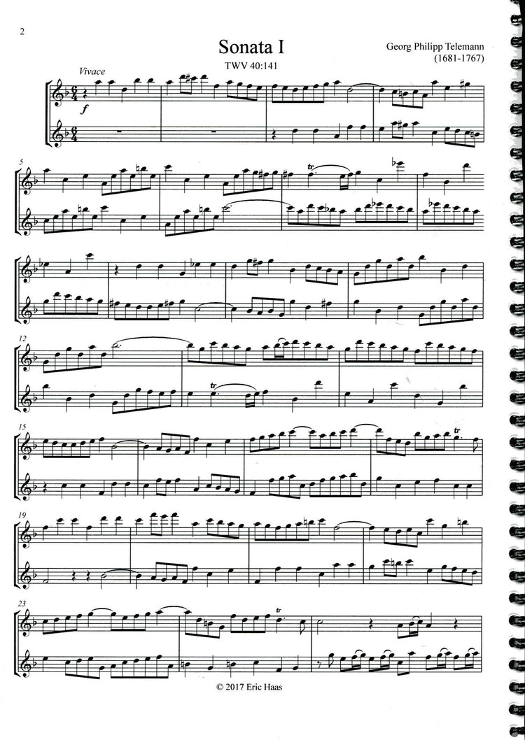 Nine Sonatas Telemann