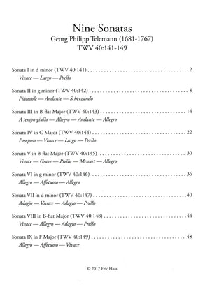Nine Sonatas Telemann