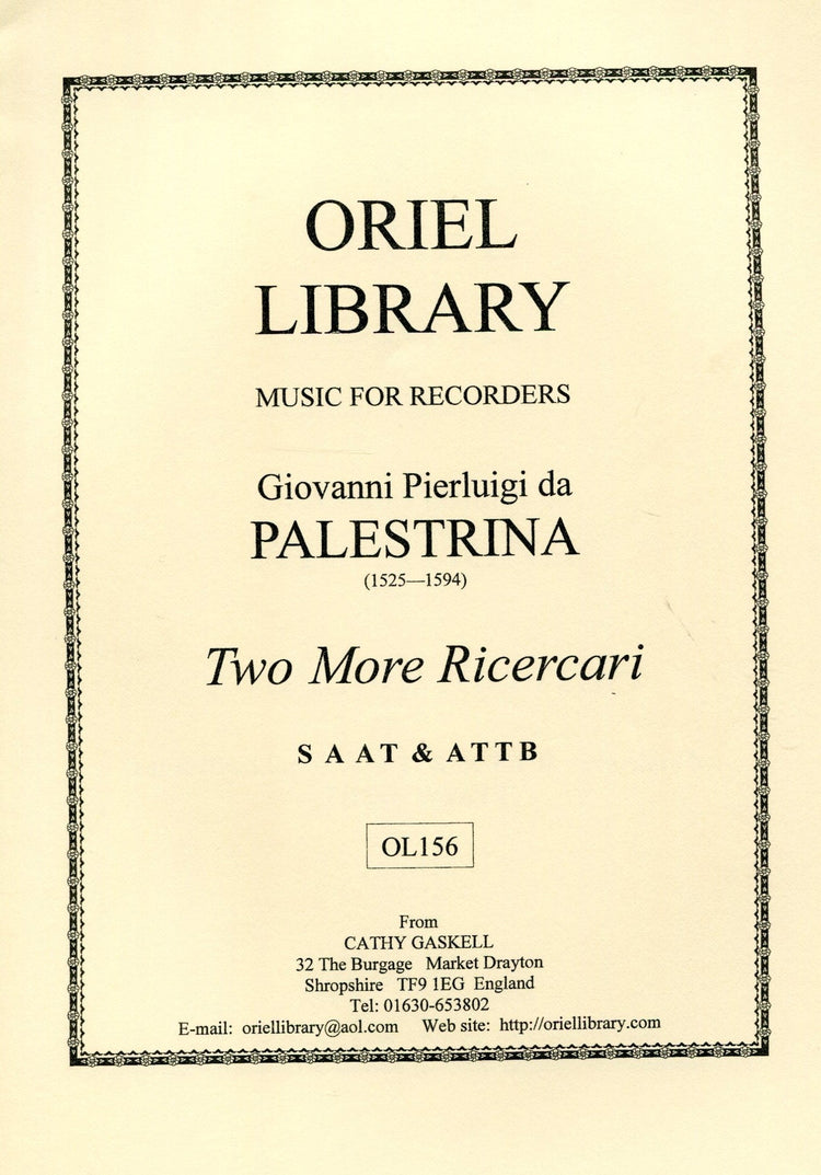 Two more Ricercari