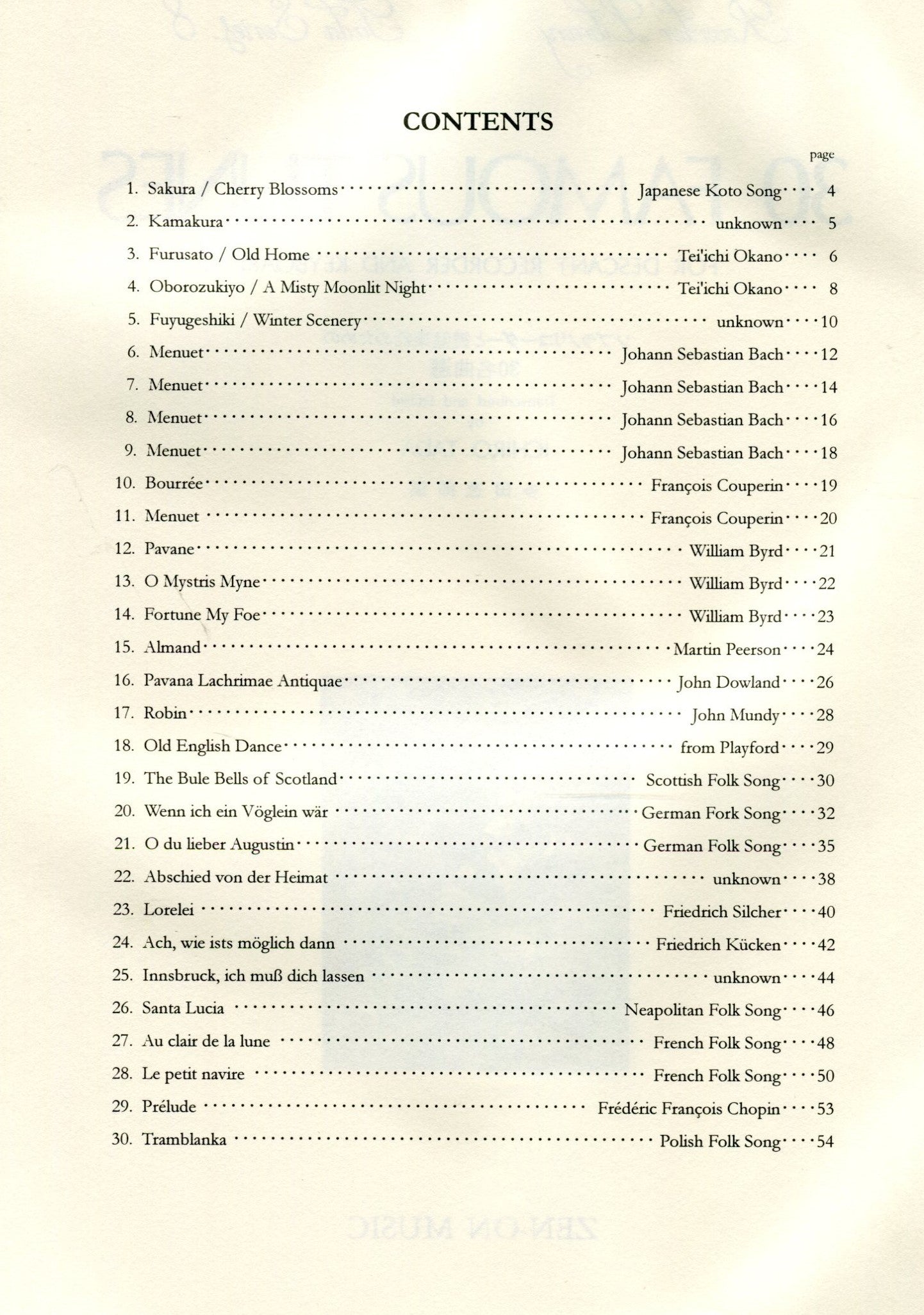 30 Famous Tunes
