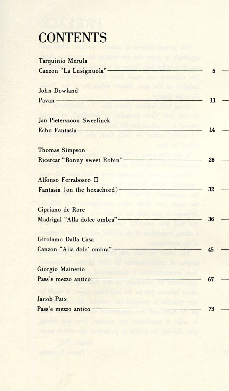 Recorder Quartets for Advance Players