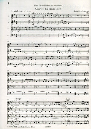 Quartet for Recorders