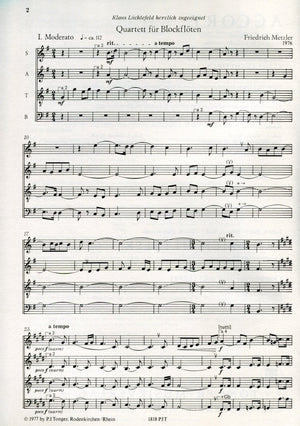 Quartet for Recorders