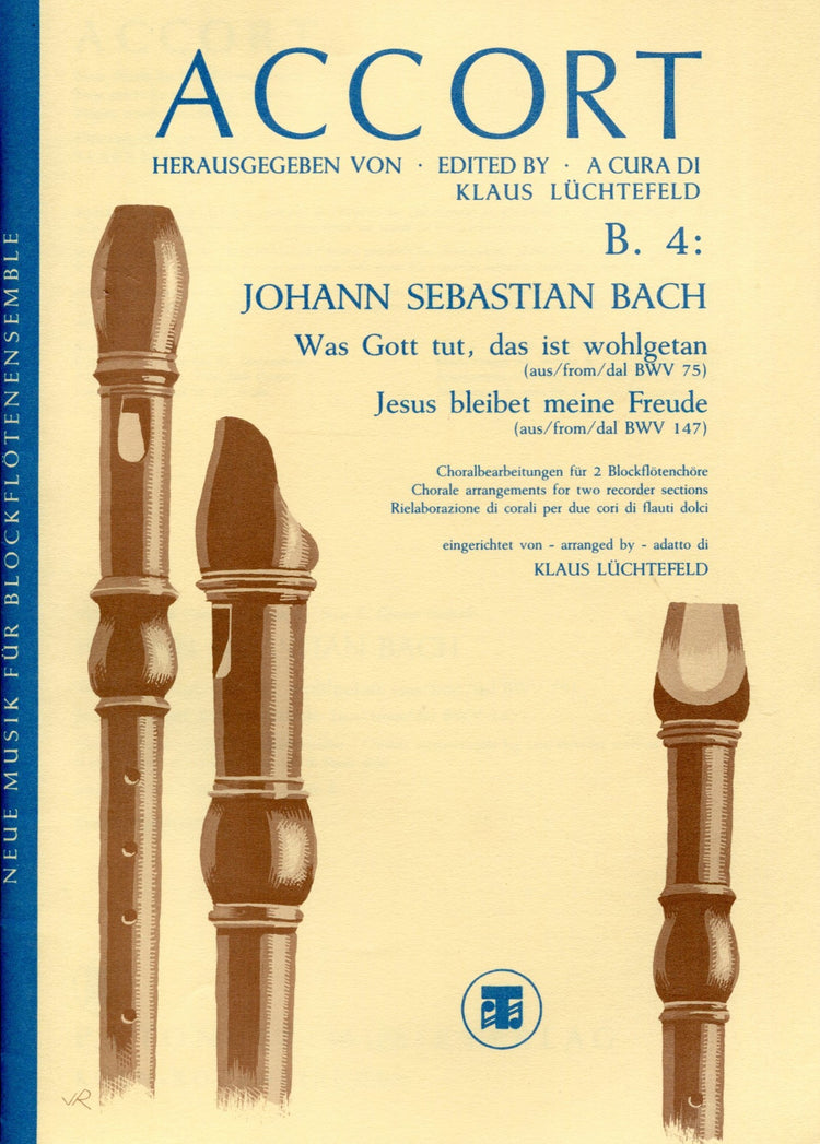 Two Bach Cantata Extracts for Recorder Choir