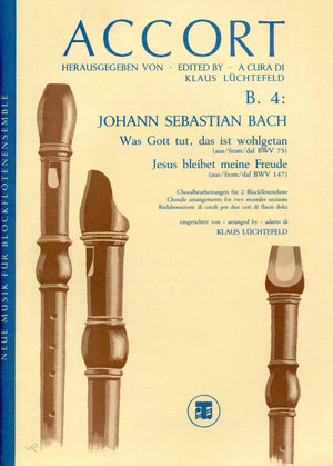Two Bach Cantata Extracts for Recorder Choir