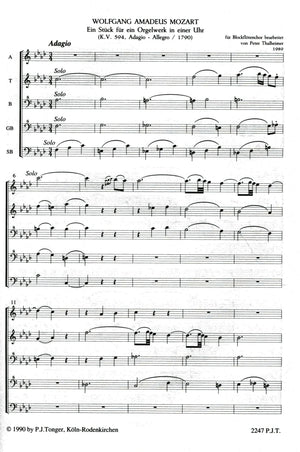 A piece for an Organ in a Clock
