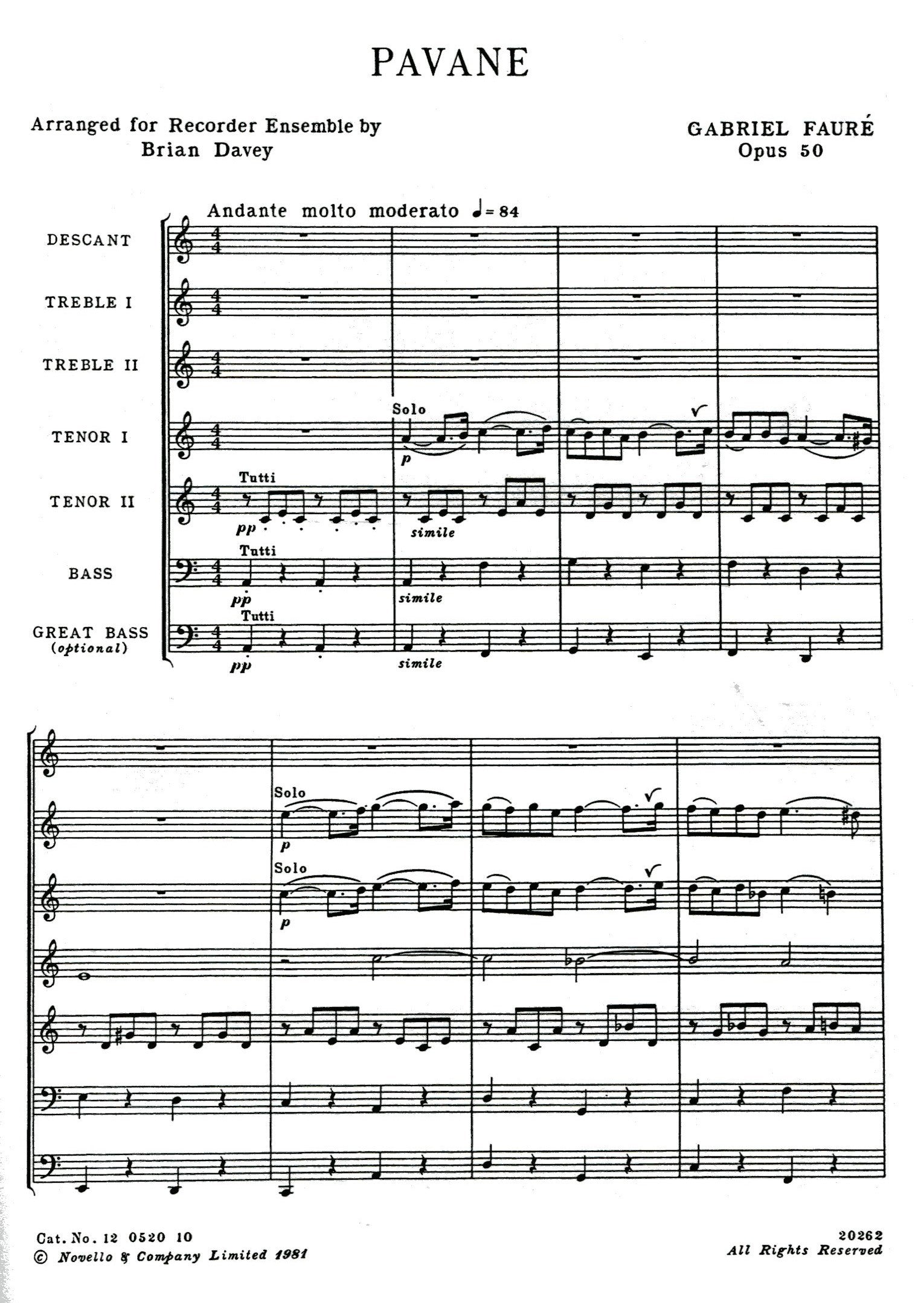Pavane Opus 50
