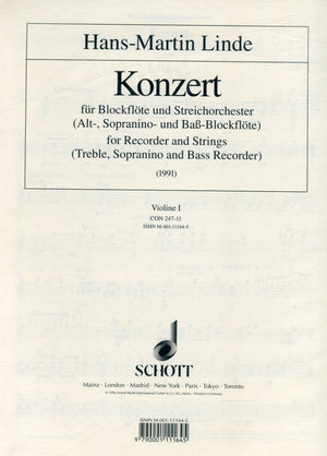 Concerto for Recorder and Strings [parts]