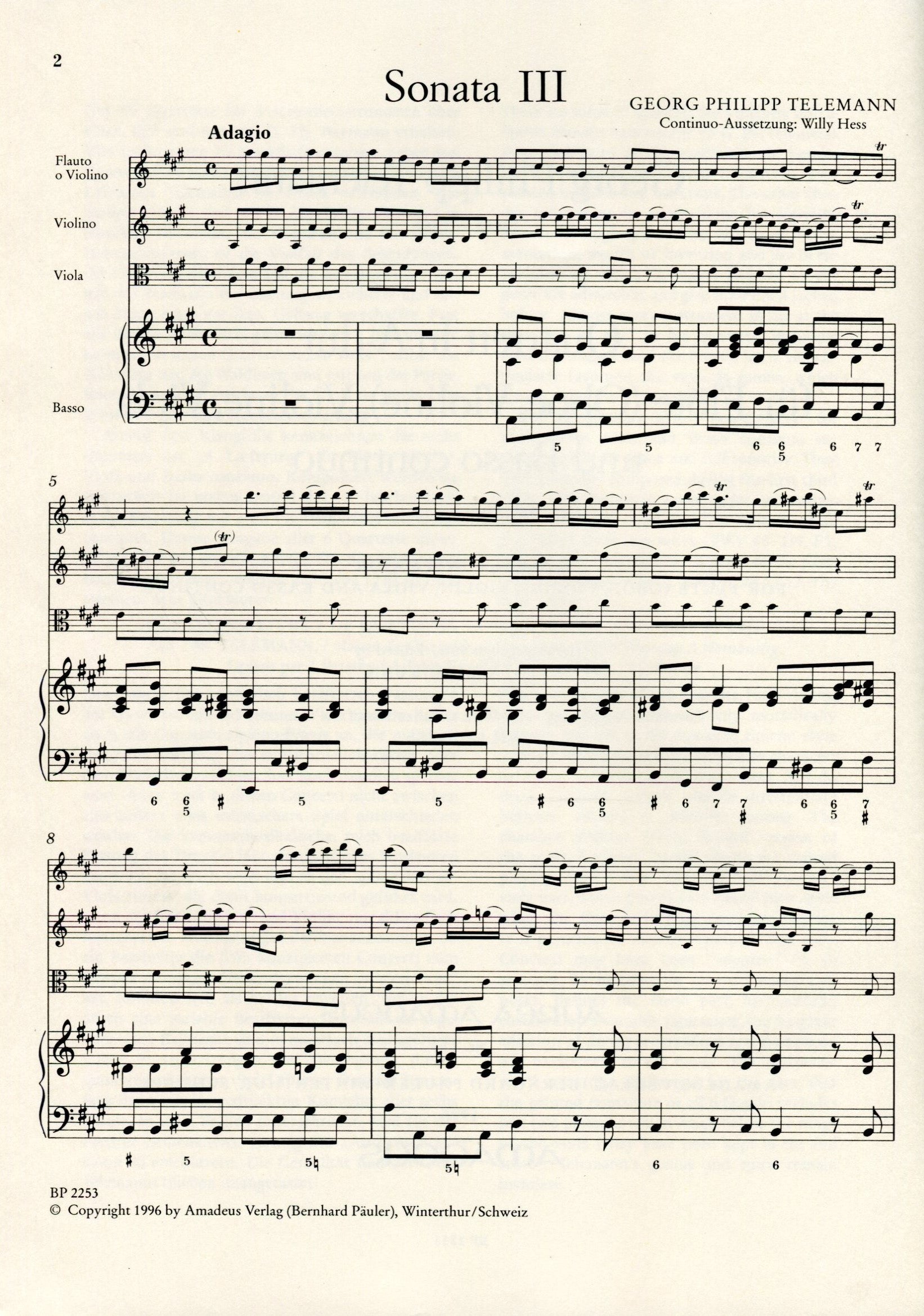 Quartet No. 3 in A Major