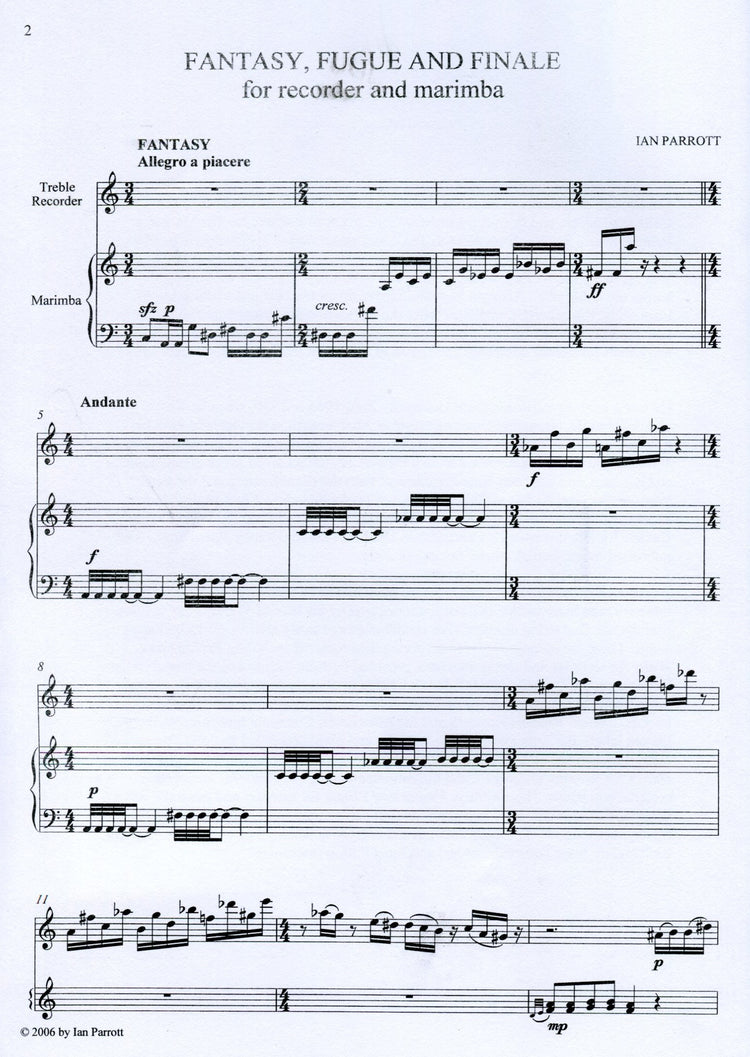 Fantasy, Fugue and Finale