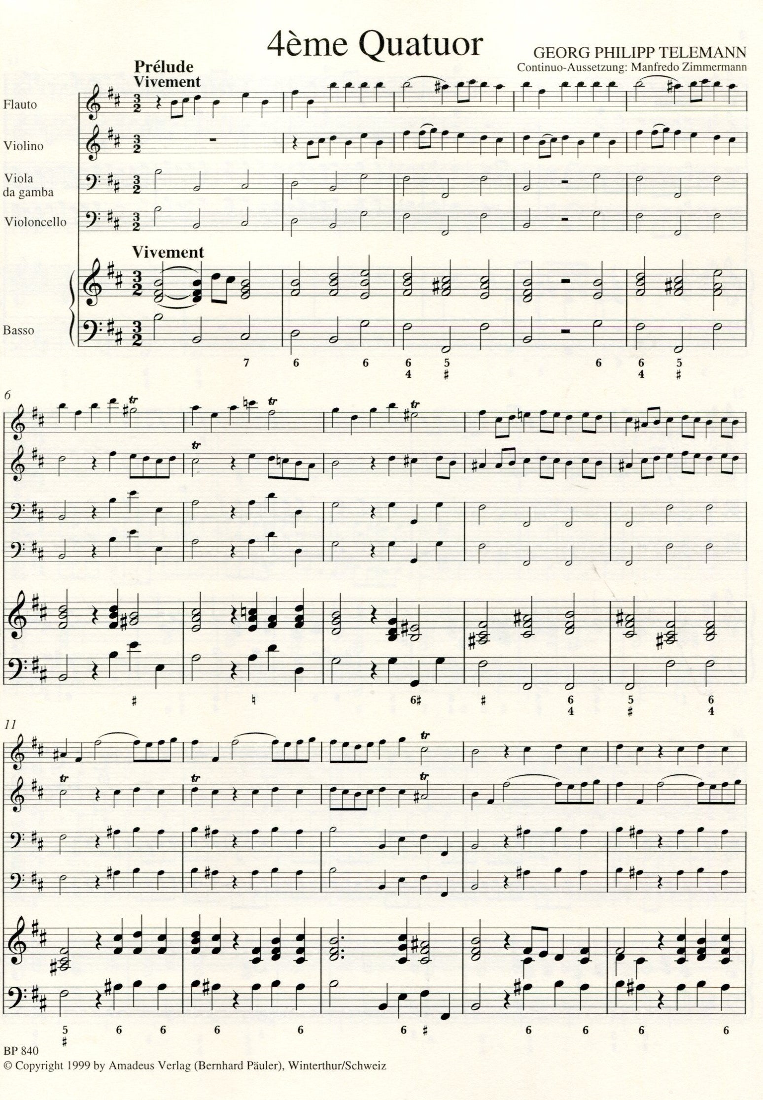 Paris Quartet no. 10 in b minor